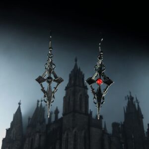 Gothic Cross Dagger Earrings