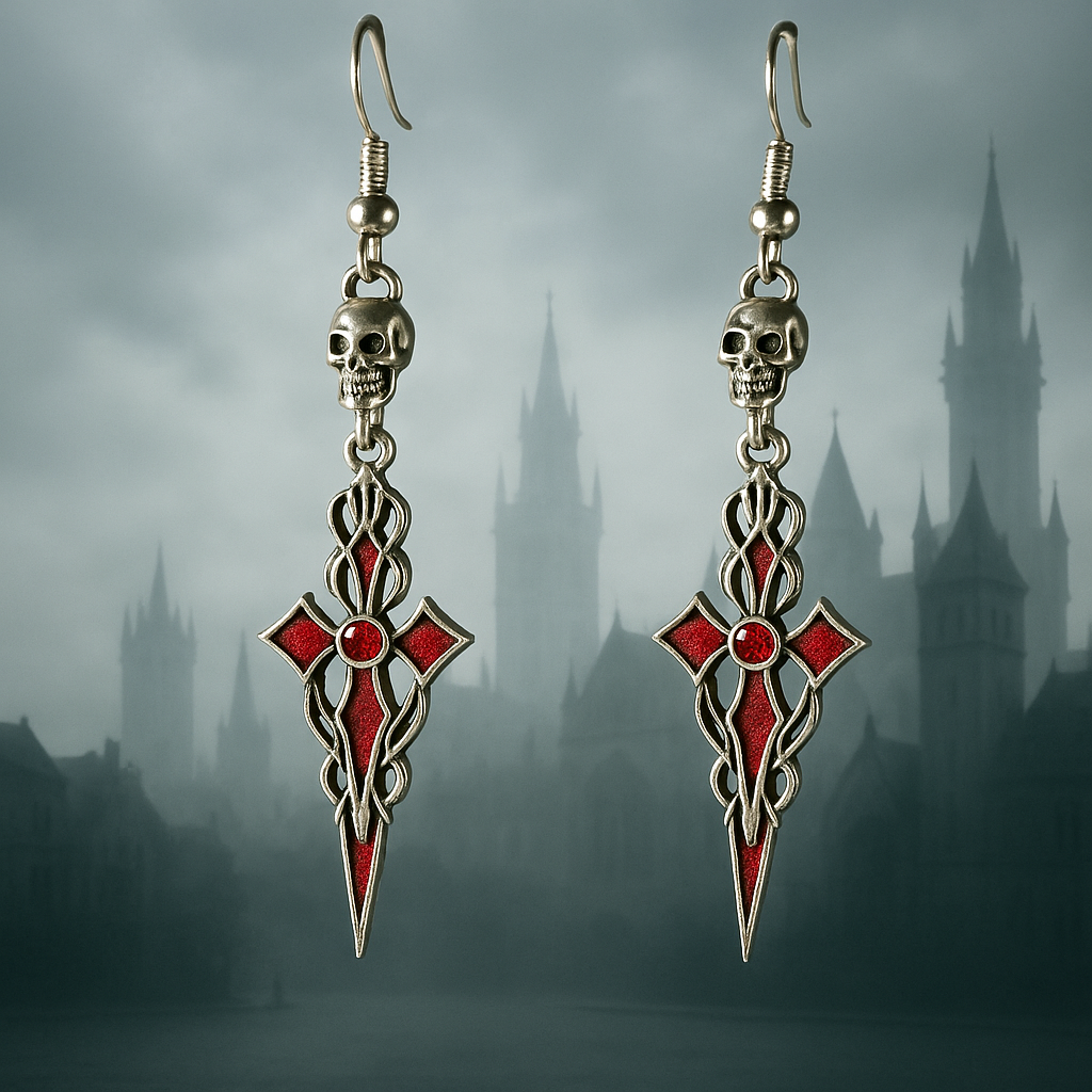 Gothic Cross With Skull