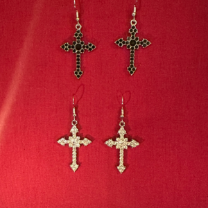 Gothic Earrings - The Crystal Cross