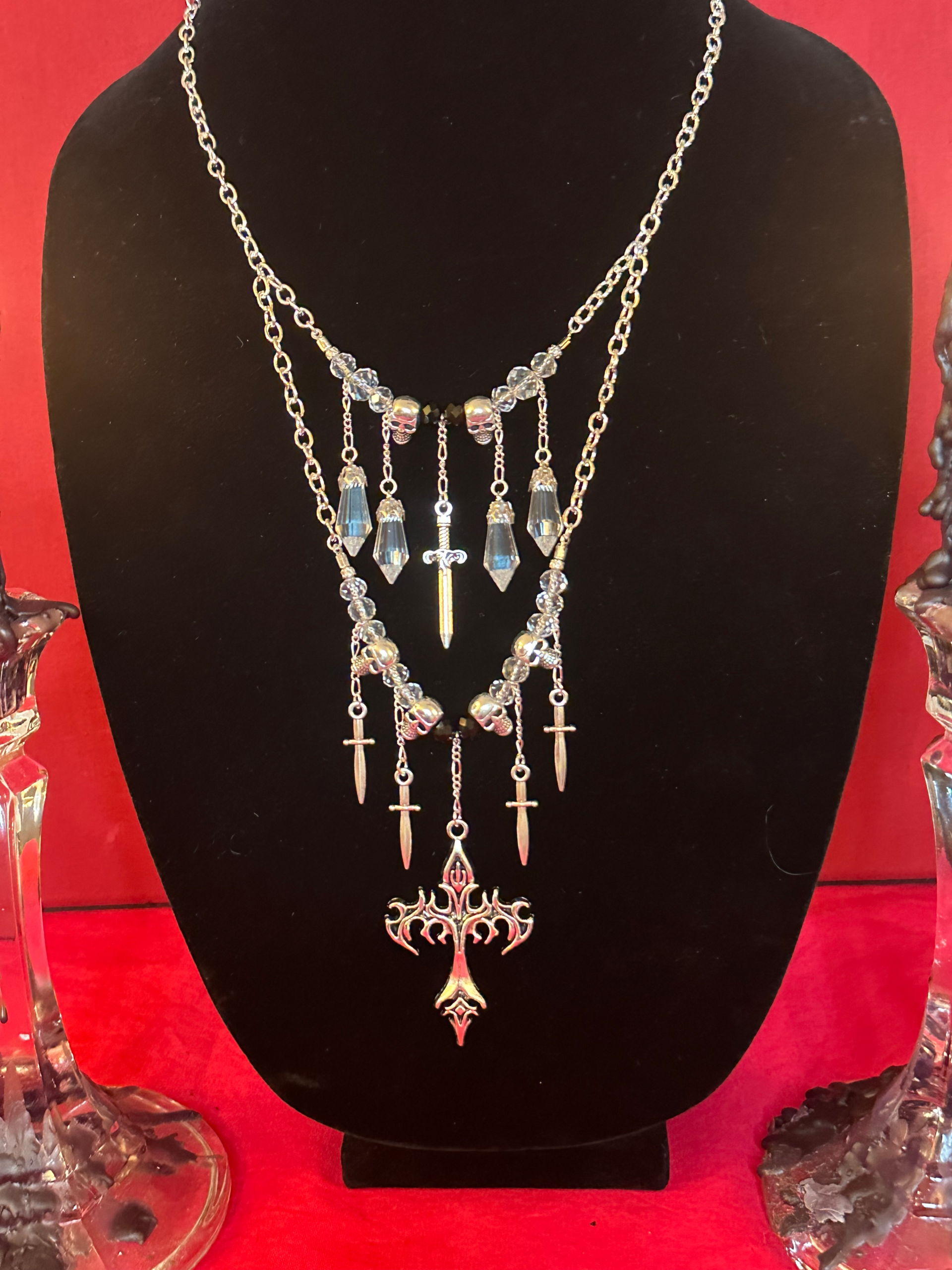 Obsidian Dreams Of Silver - 20"