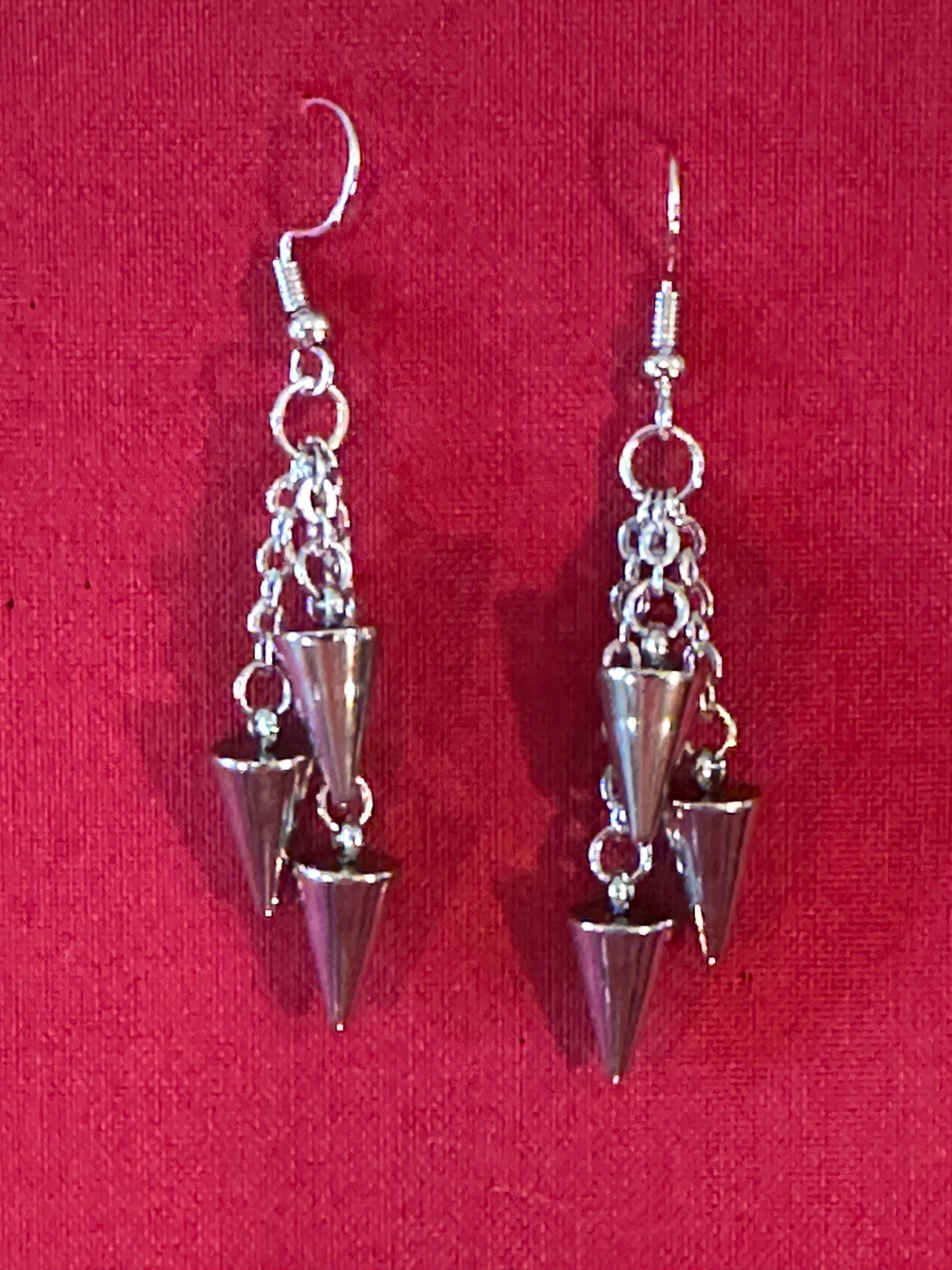 Gothic Earrings, Spike Earrings "The Big Spikes" - Image 2