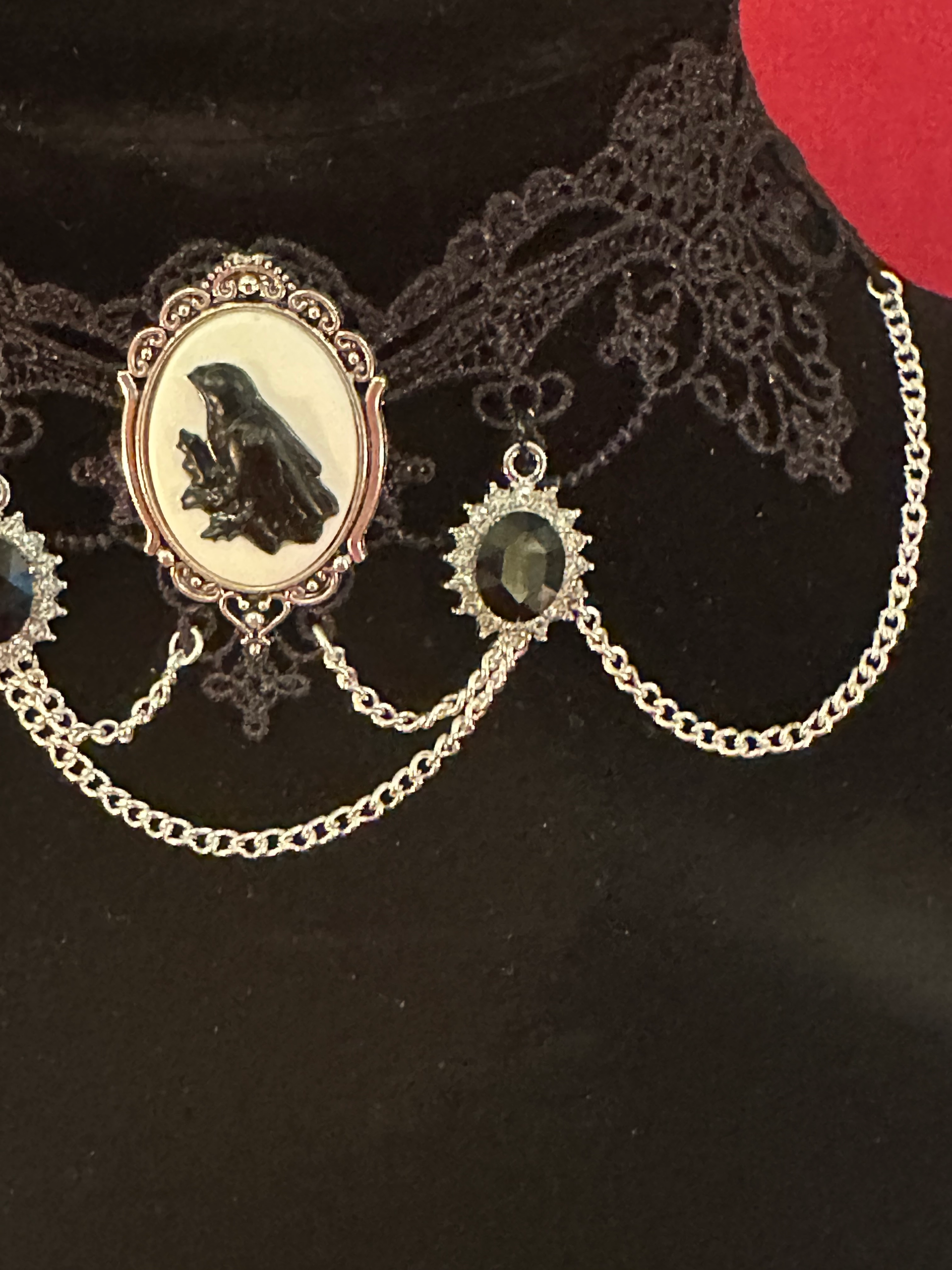 Gothic Choker - The Raven - Adj. 10-13" - Image 3