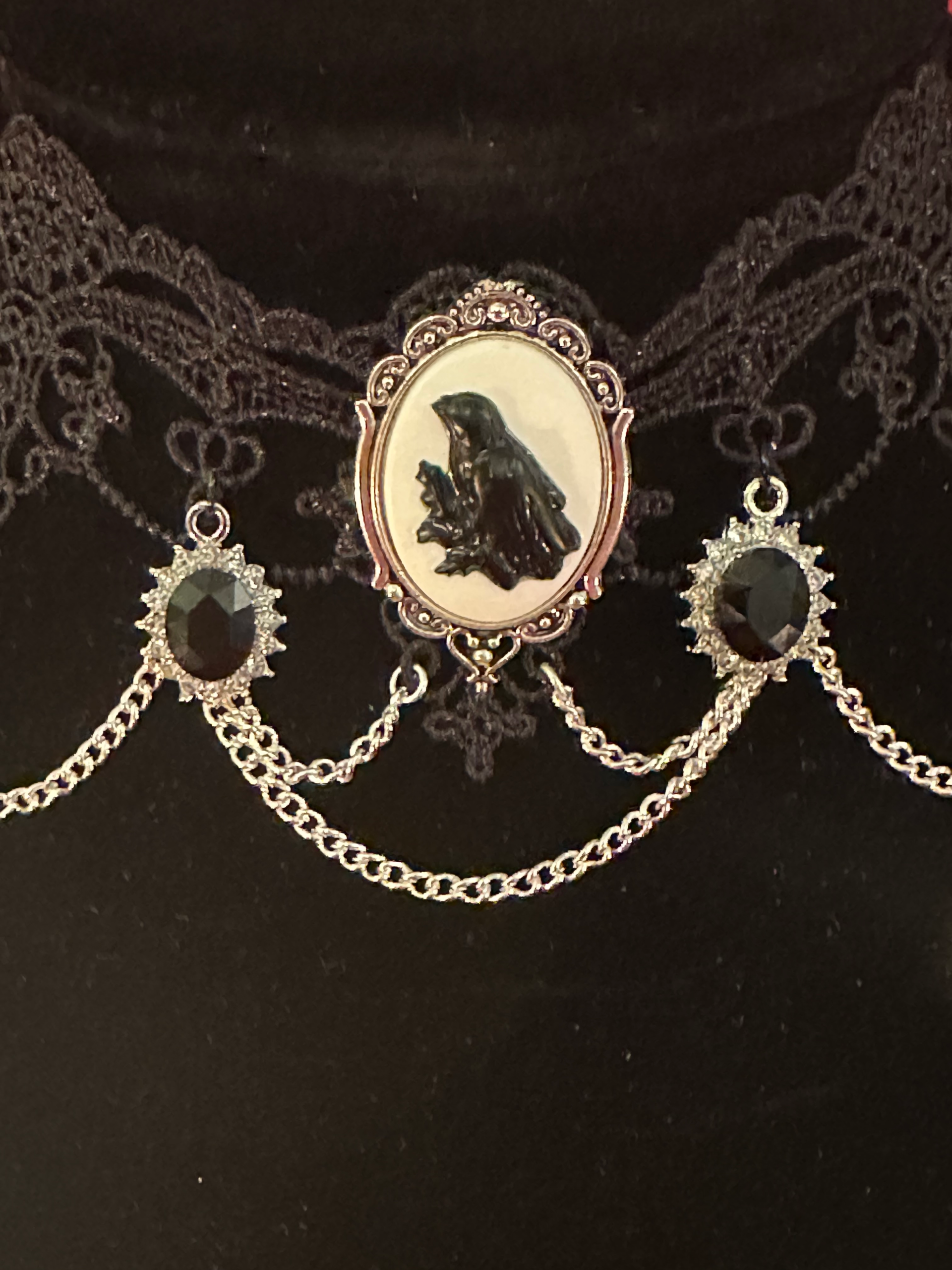 Gothic Choker - The Raven - Adj. 10-13" - Image 2