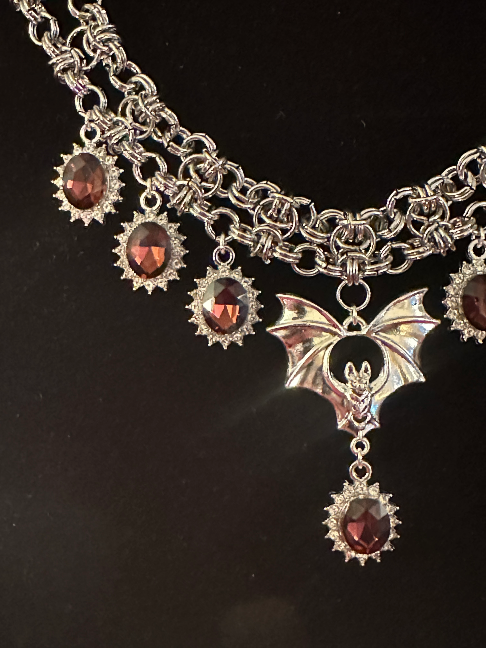 Gothic Vampire Necklace: "Your Blood In My Veins Is Mine" - 17" - Image 3