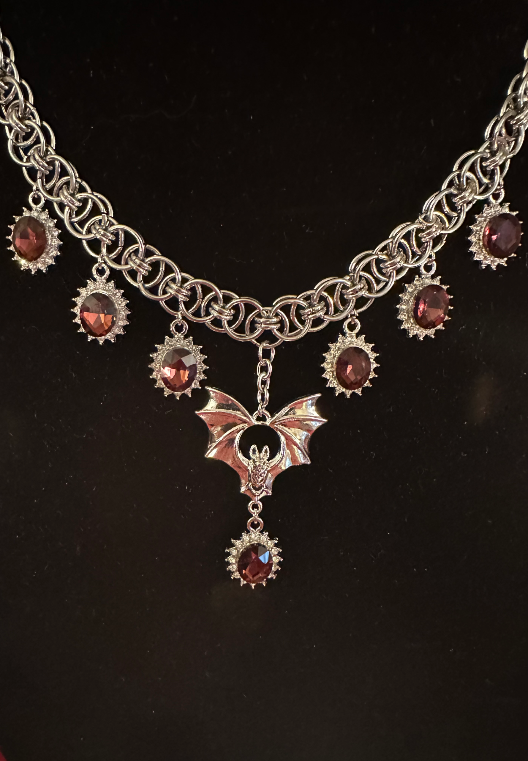 Gothic Vampire Necklace: "Your Blood In My Veins Is Mine" - 17" - Image 2