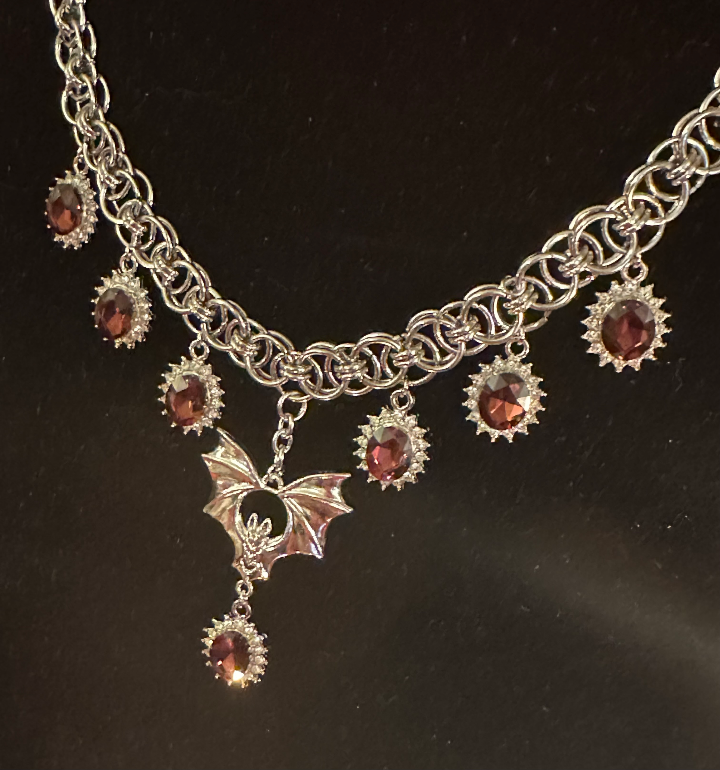 Gothic Vampire Necklace: "Your Blood In My Veins Is Mine" - 17" - Image 3