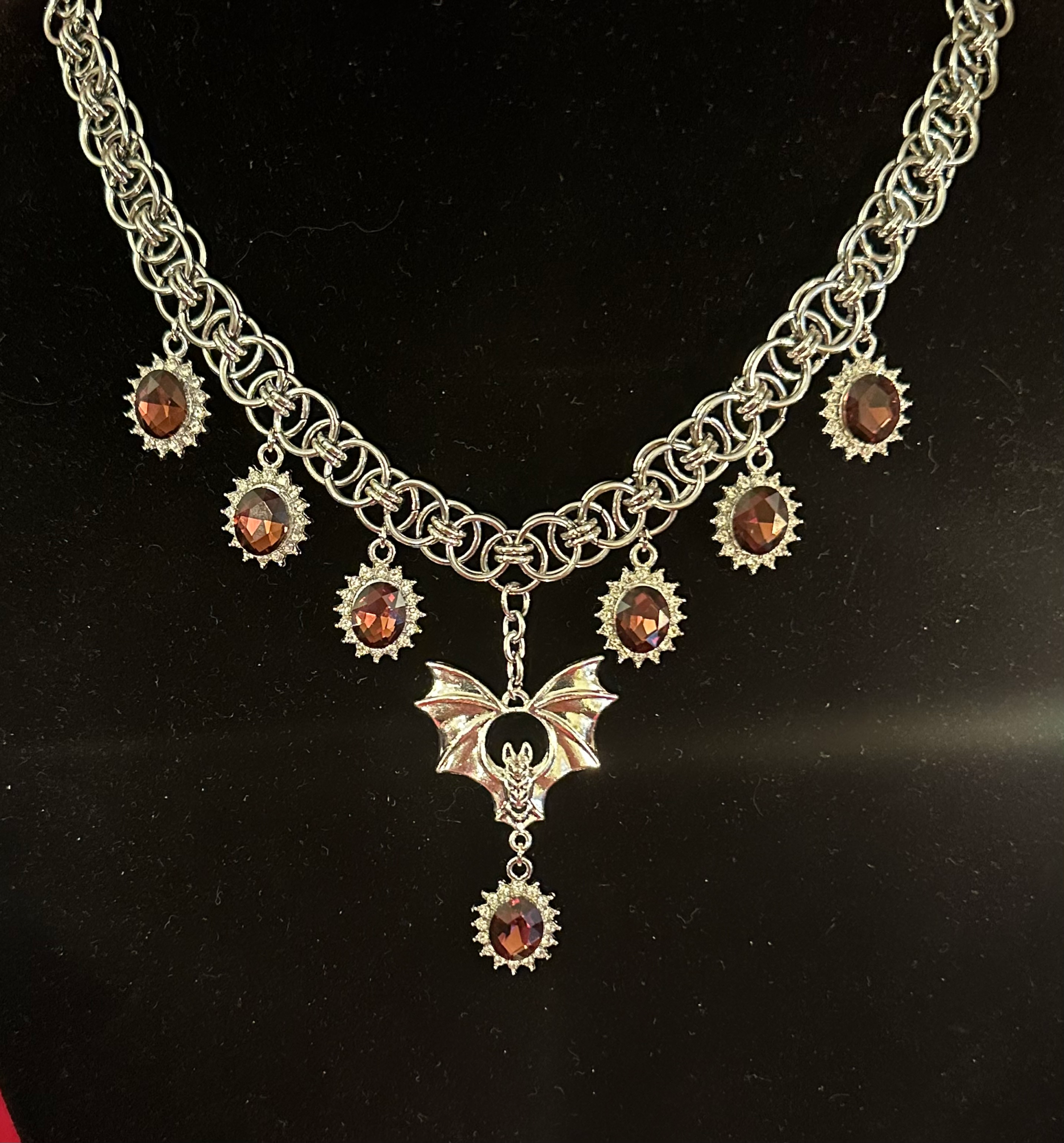Gothic Vampire Necklace: "Your Blood In My Veins Is Mine" - 17" - Image 4
