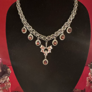 Gothic Vampire Necklace: "Your Blood In My Veins Is Mine" - 17"