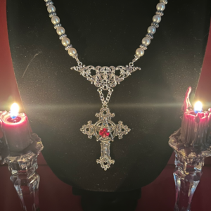 Gothic Necklace - "My Blood Runs Cold And Red - 21"
